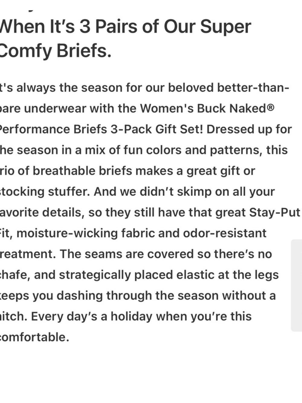 Duluth Trading Co Women's Buck Naked Underwear 3-Pack poppies medium - Picture 6 of 7